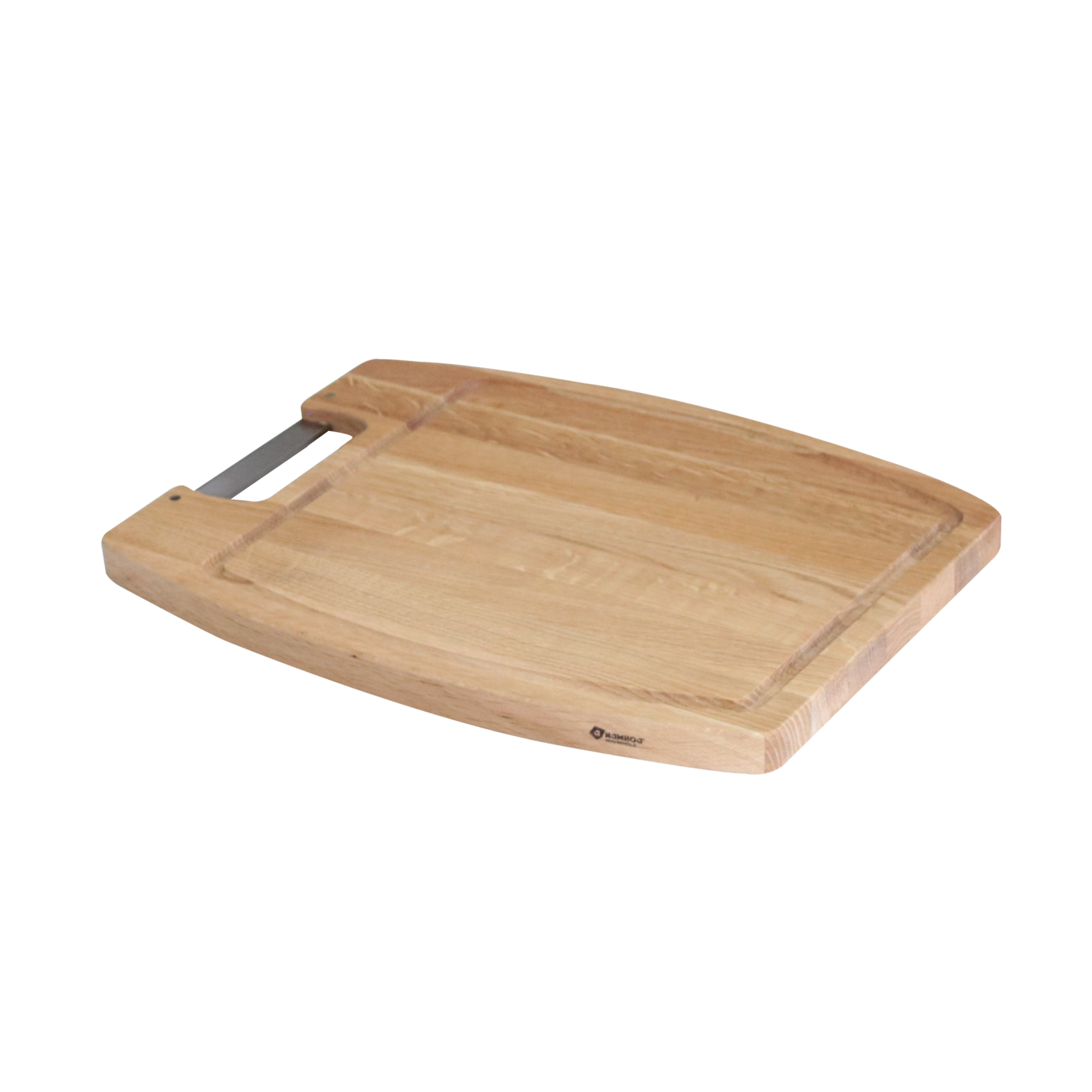 Strive white Oak Cutting board with inox handle